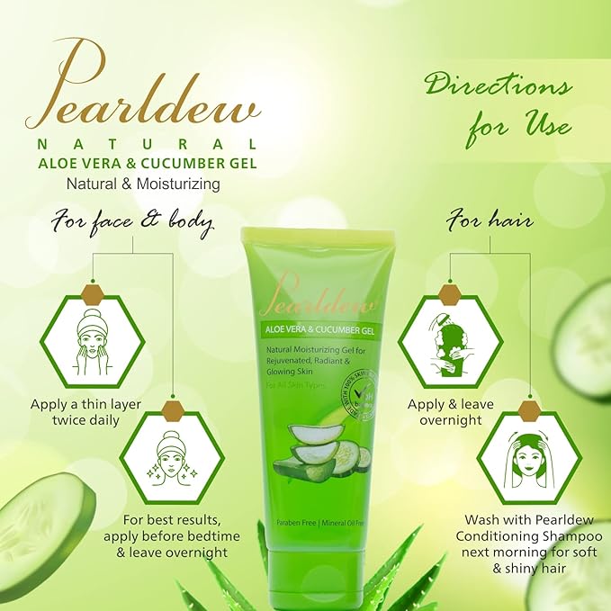 Pearldew Natural Aloe Vera & Cucumber Gel - 120 Gms