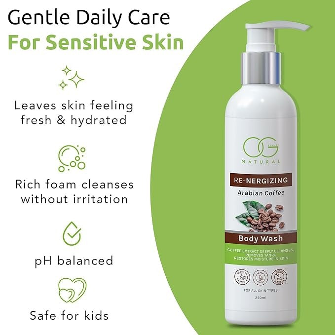 OG BEAUTY Natural Re-Nergizing Arabian Coffee Body Wash - 250 ml