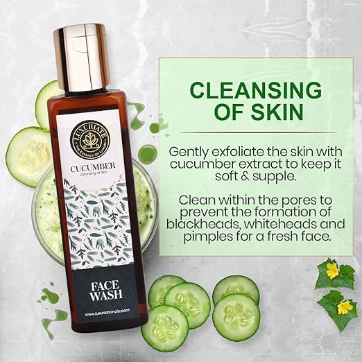 Luxuriate Cucumber Herbal Cleansing Face Wash - 100 ml