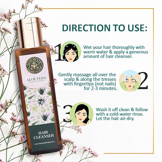 Luxuriate Aloe Vera Hair Cleanser Shampoo for Men and Women - 200 ml