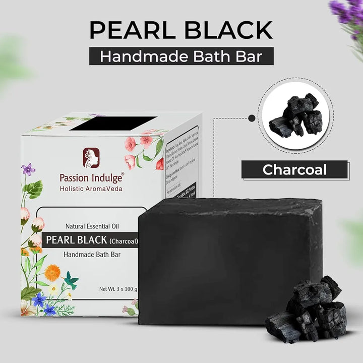 Passion Indulge Handmade Soap Natural Charcoal Bath Bar - 