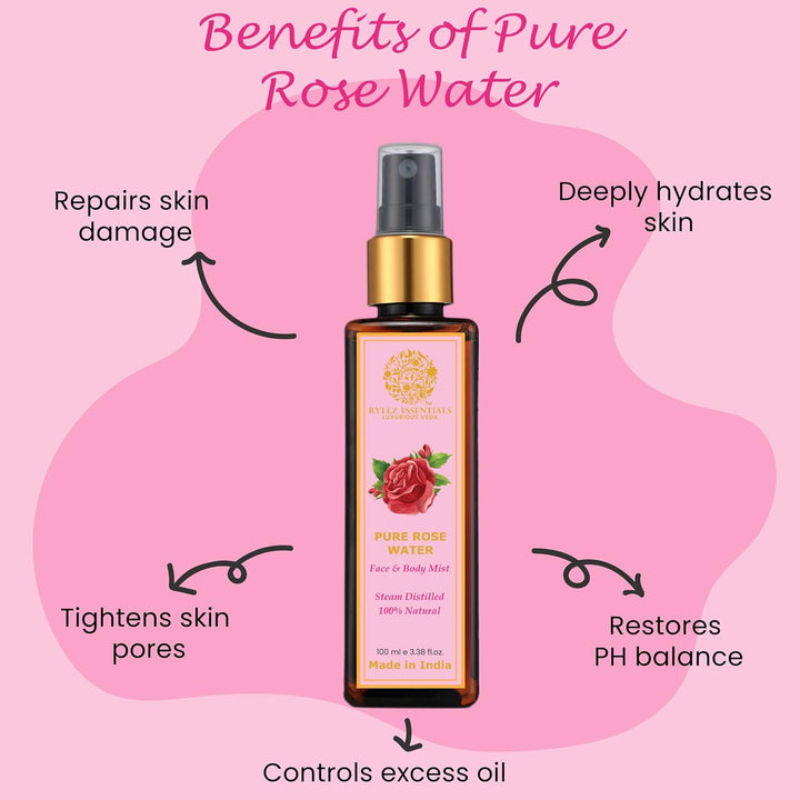 Ryllz Essentials Pure Rose Water - 100 ml