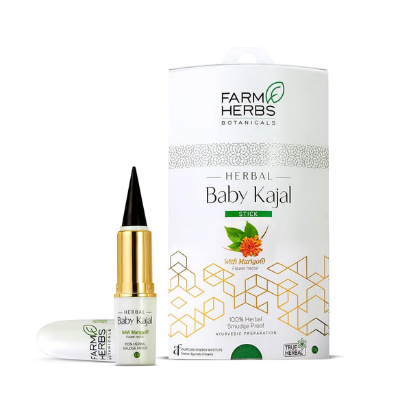 Farmherbs 100% Herbal All Natural Baby Kajal Stick - 2.7 gms