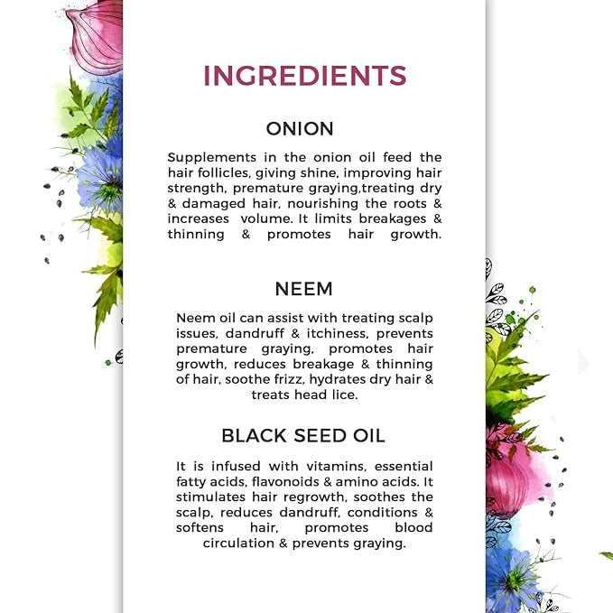 The Organic Forest Onion Neem & Black Seed Oil Shampoo - 210 ml