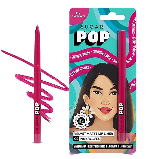 Sugar Pop Velvet Matte Lip Liner Pink Wave (Hot Pink) - 0.27 gms