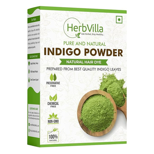 Herbvilla Indigo Powder for black Hair - 200 gms