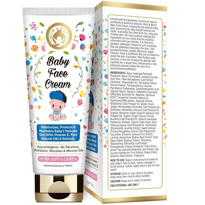 Mom & World Baby Face Cream Extra Soft and Gentle - 50 gms