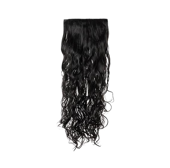 Streak Street 5 Clip In 30 Full Wavy Natural Black Hair Extension