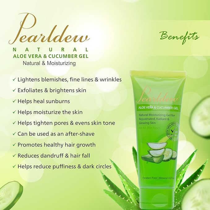 Pearldew Natural Aloe Vera & Cucumber Gel - 120 Gms
