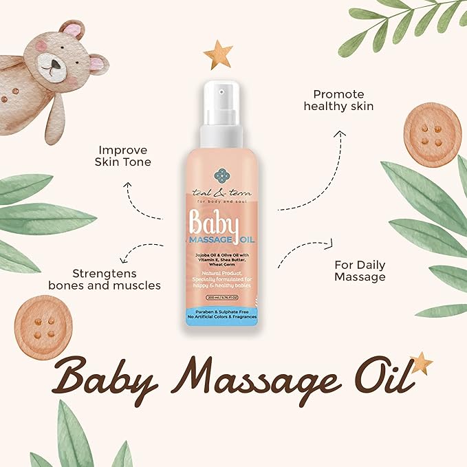 Teal & Terra Nourishing Baby Massage Oil - 200 Ml