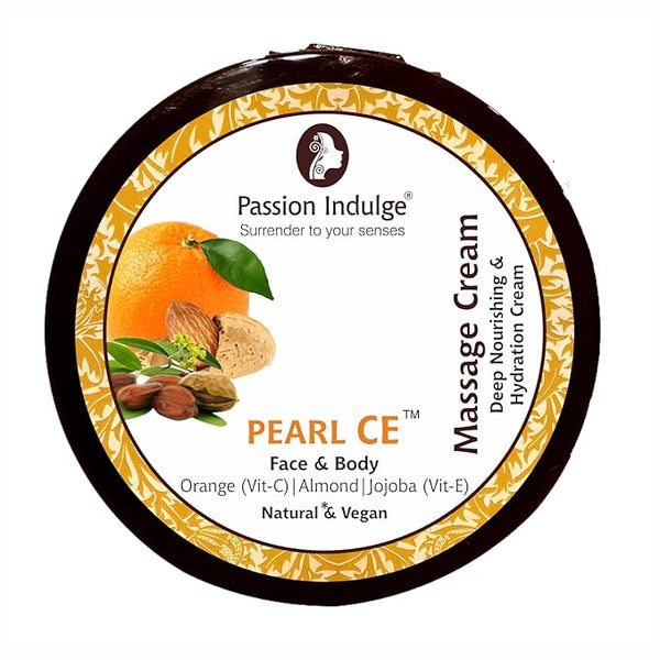 Passion Indulge Natural Massage Cream Pearl Ce for Face & Body - 250 gms