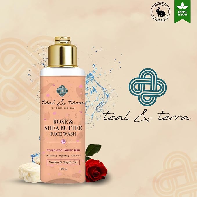 Teal & Terra Rose and Shea Butter Face Wash - 100 Ml