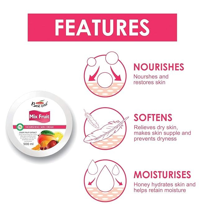 Beeone Nourishing Skin Cream Mix Fruit - 500 ml