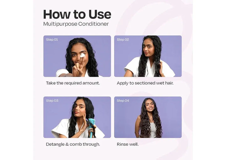 MANETAIN Multipurpose Hair Conditioner 200gm for Curly, Wavy, and Frizzy Hair | Protein/Moisture Balanced | Deep Conditioning, Hydrating, Strengthening, Detangling & Curl Enhancing | No Sulfates or Parabens