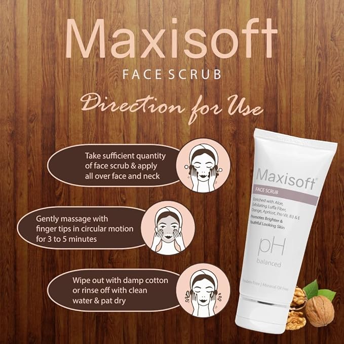 Maxisoft Face Scrub | Deep Cleansing & Exfoliation - 100 Gms
