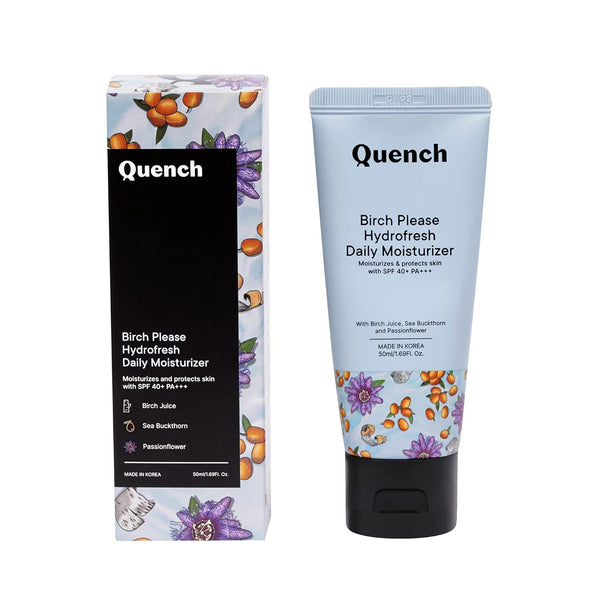 Quench Birch Please Hydro Fresh Daily Moisturizer with SPF 40+ PA+++ - 50 ml