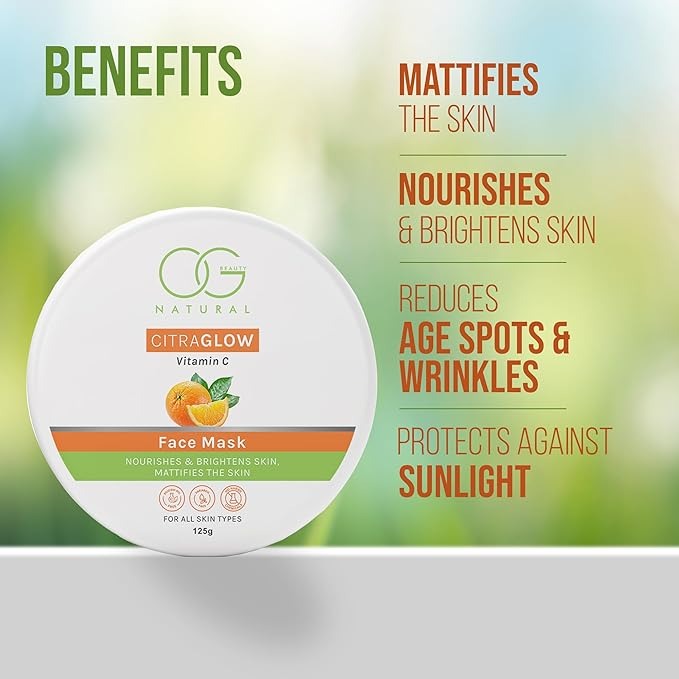 OG BEAUTY Natural CitraGlow Vitamin C Face Mask - 125 gms