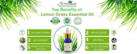 Arvedikas Lemon Grass Oil - 10 ml