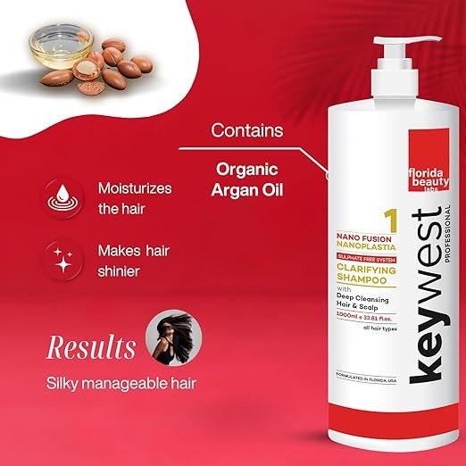 Keywest Professional Nanoplastia Sulfate Free Clarifying Shampoo - 1000 ml