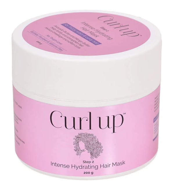 Curl up Intense Hydrating Hair Mask - Deep Conditioner For Curly Hair - Sulphate Paraben & Silicone Free 