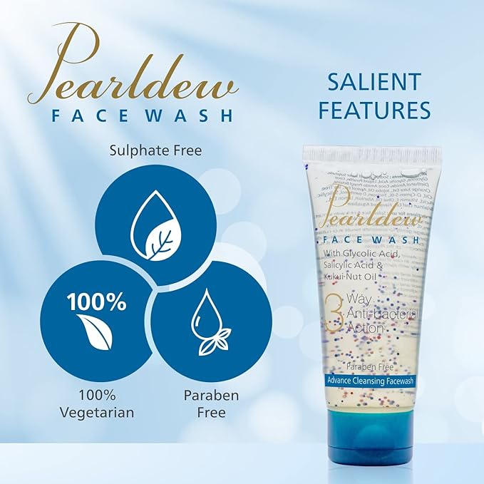 Pearldew 3 Way Antibacterial Face Wash - 100 Ml