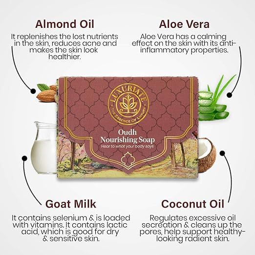 Luxuriate Oudh Nourishing Soap Luxury Premium Soap - 125 gms