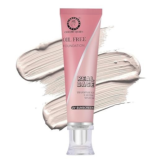 Colors Queen Real Base Oil Free Foundation 03 Golden Beige - 40 ml