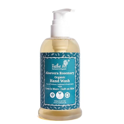 Rustic Art Organic Aloe Vera Rosemary Hand Wash - 250 ml