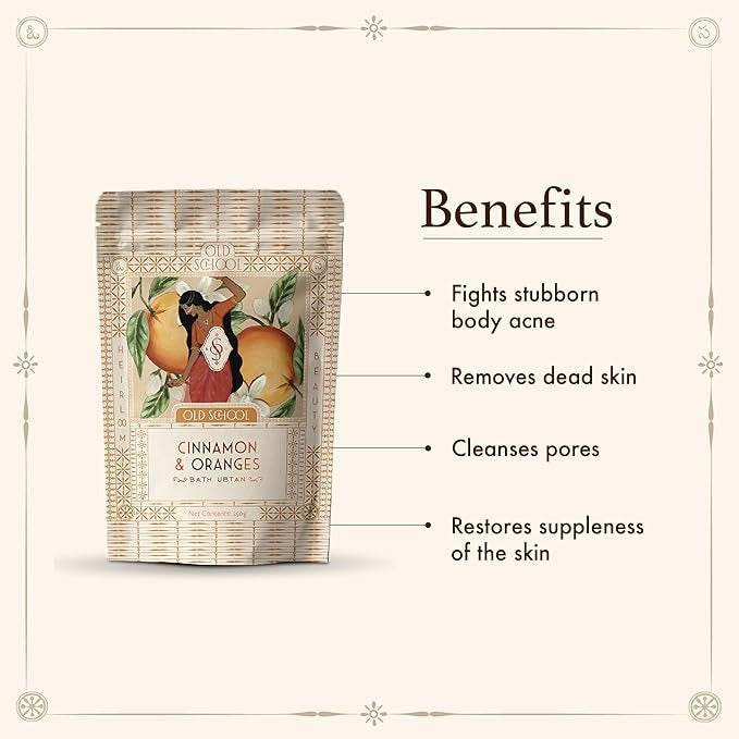Old School Rituals Cinnamon & Oranges Bath Ubtan - 250 gms