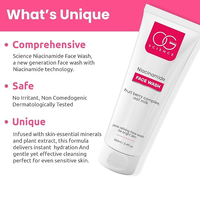OG BEAUTY Science Niacinamide Face Wash - 100 ml
