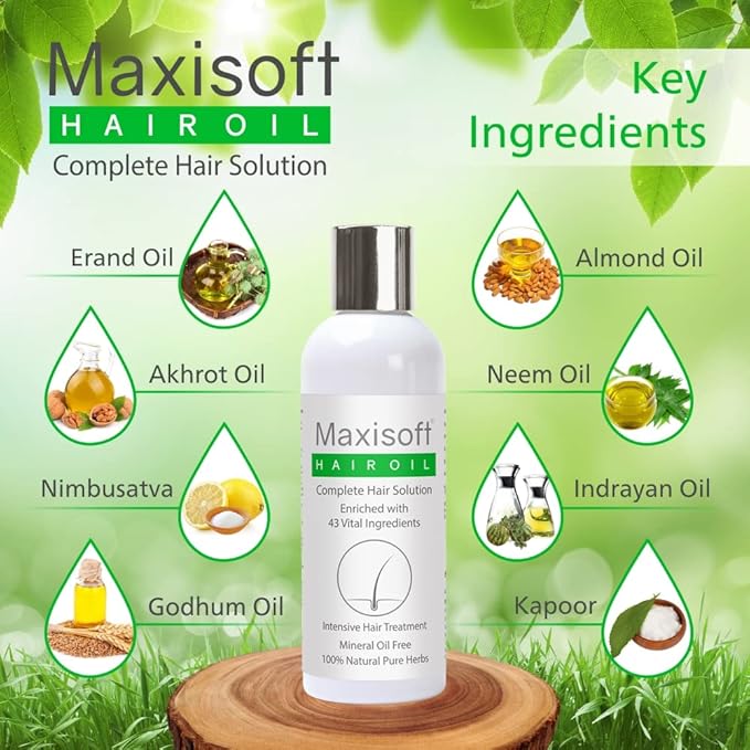 Maxisoft Hair Oil | Reduces Hair Fall, Dandruff & Promotes Hair Growth - 100 Ml