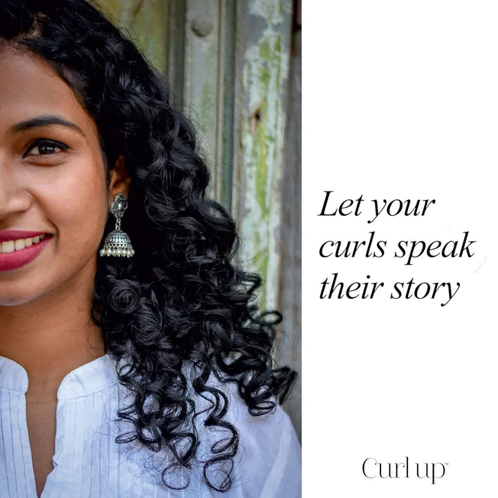 Curl Up Moisturising Curly Hair Shampoo - For Dry Frizzy, Wavy & Curly Hair - Sulphate Paraben And Silicone Free - 200 ml