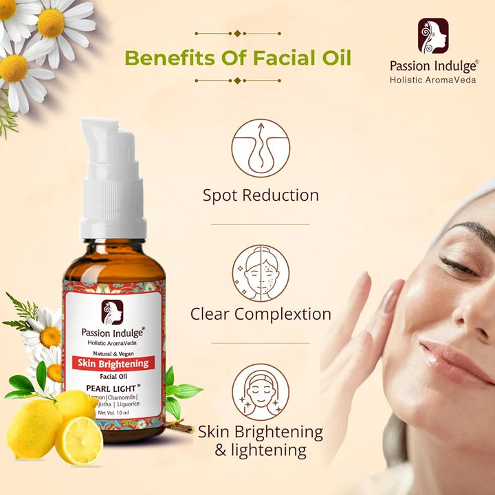 Passion Indulge - Pearl Light Skin Brightening Facial Oil for Clear Complextion -10ml