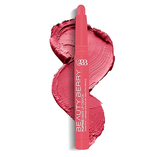 Beauty Berry Poppins Matte Lip Crayon Lipstick 15 Brink of Pink - 3 gms