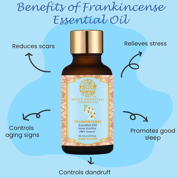 Ryllz Essentials Frankincense Essential Oil With Glass Dropper - 30 ml