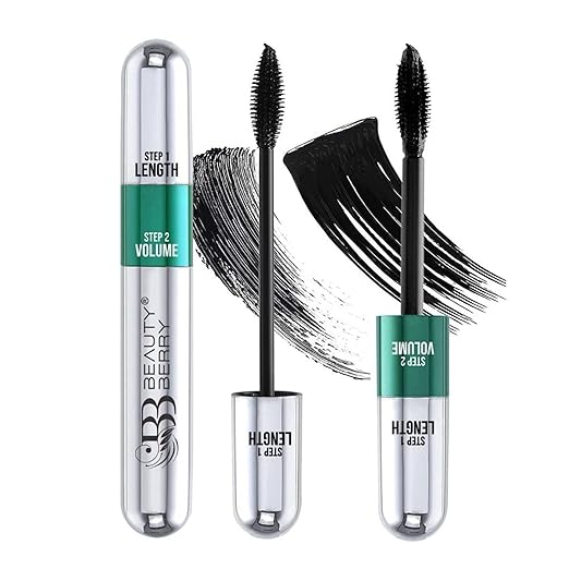 Beauty Berry Twin Turbo 2 in 1 Volumizing and Lengthening Mascara Black - 15 ml