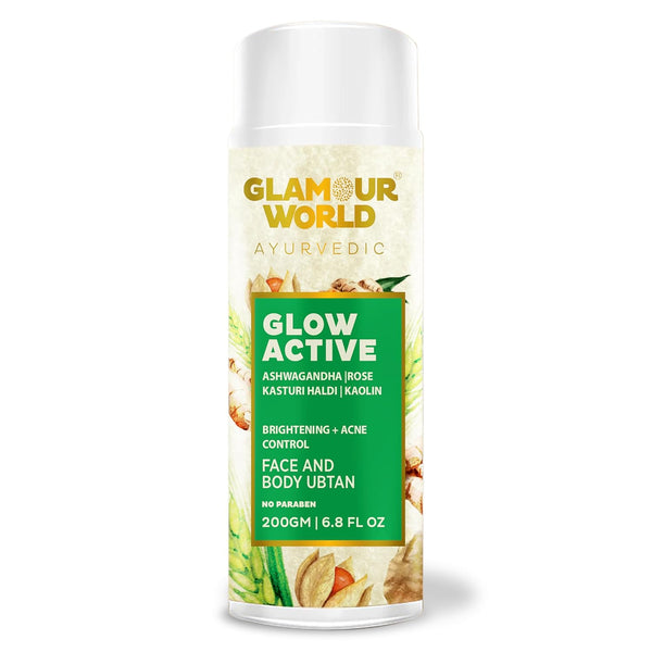 Glamour World Ayurvedic Glow Active Natural Face and Body Grains - 200 gms