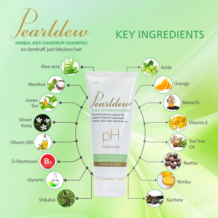 Pearldew Herbal Anti Dandruff Shampoo | Controls Dandruff - 100 Ml