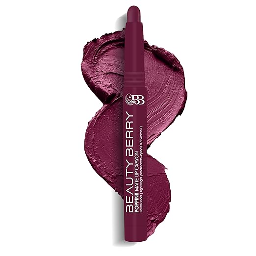 Beauty Berry Poppins Matte Lip Crayon Lipstick 04 Maple Magenta - 3 gms