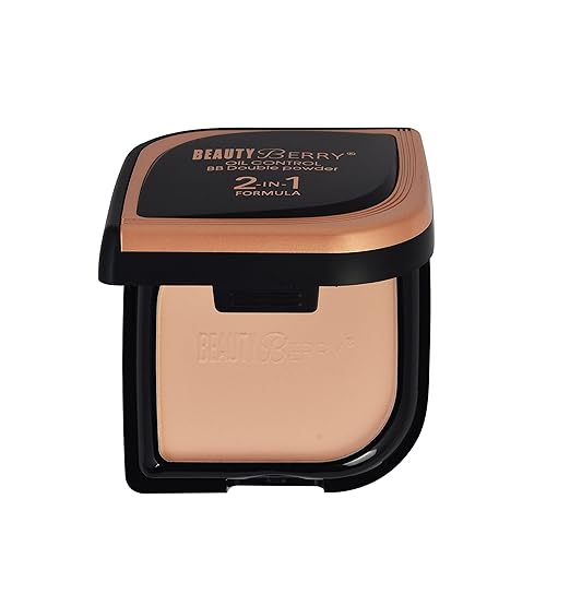 Beauty Berry Oil Control BB Double Powder 2 IN 1 Formula Nude Beige - 18 gms