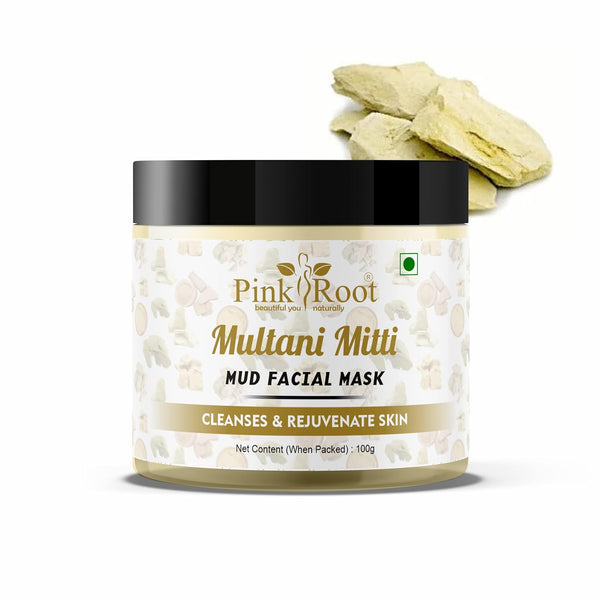 Pink Root Multani Mitti Facial Mud Mask - 100 gms