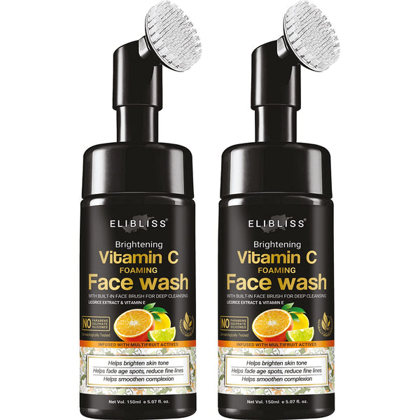 Elibliss Brightening Vitamin C Face Wash - 150 ml (Pack of 2)