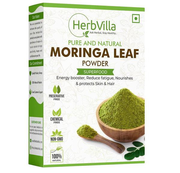 Herbvilla Pure Moringa Leaf Powder - 200 gms