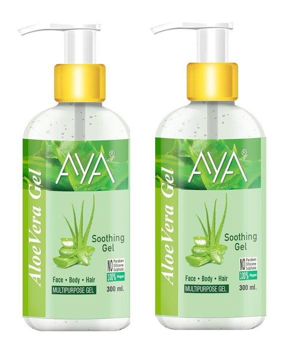 Aya Multipurpose Aloe Vera Gel - 300 ml(Pack of 2)