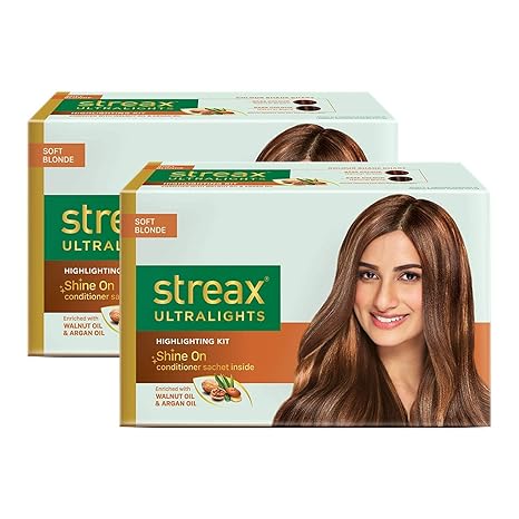 Streax Ultralights Hair Highlighting Soft Blonde - 60 gms (Pack of 2)