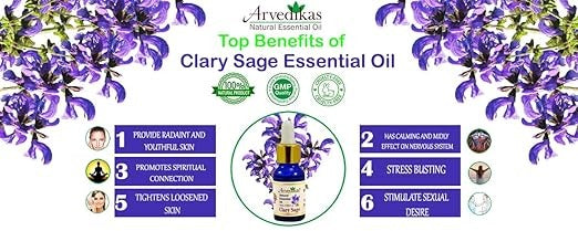 Arvedikas Natural Clary Sage Essential Oil - 10 ml