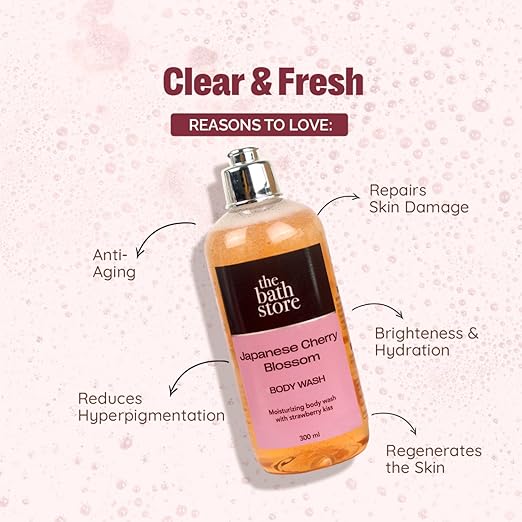 The Bath Store Japanese Cherry Blossom Body Wash Shower Gel - 300 ml