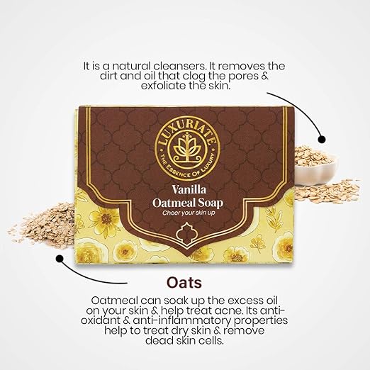 Luxuriate Vanilla Soap Oatmeal Soap - 125 gms
