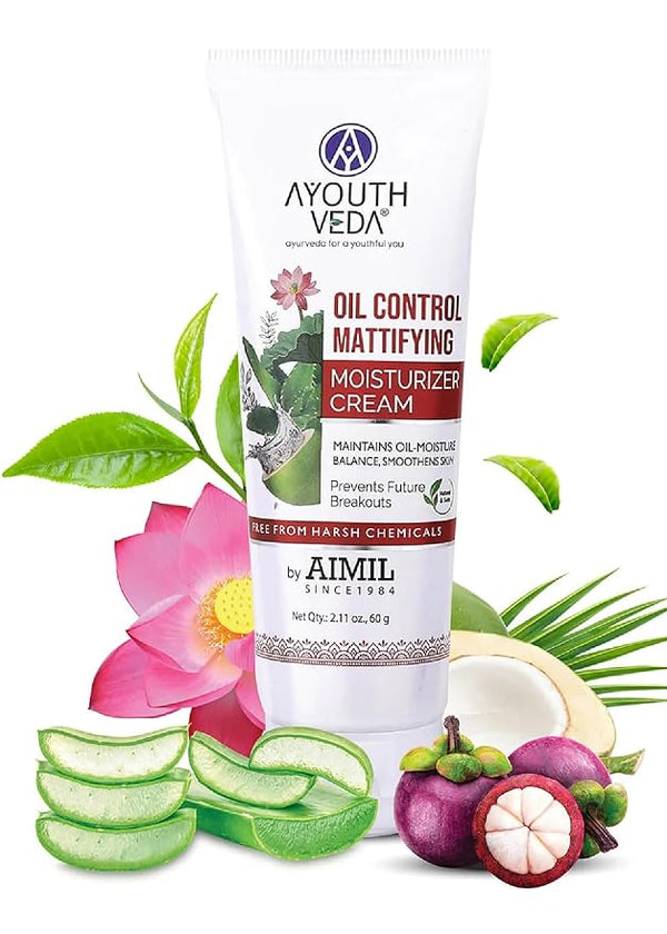 Ayouthveda Oil Control Mattifying Moisturizer Cream - 60 gms