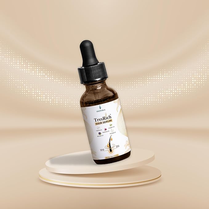 Skinska Naturals TresRich Hair Serum, Reduce Hairfall, Hair Thinning, Boosts Growth - 30 Ml